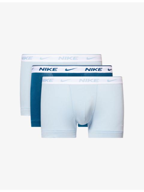 Nike Everyday Branded Pack Of Two Stretch-Cotton Trunks Shorty