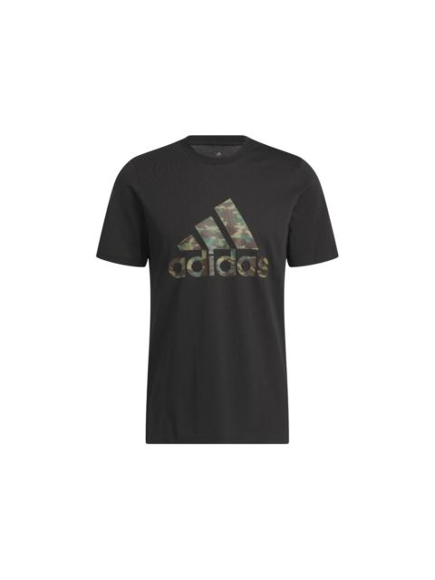 adidas adidas Camo Short Sleeve T-Shirt Black