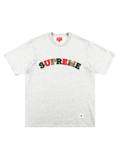 Supreme Plaid Appliqué Short-Sleeve Top 'Heather Grey'