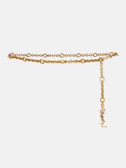 SAINT LAURENT Cassandre chain belt