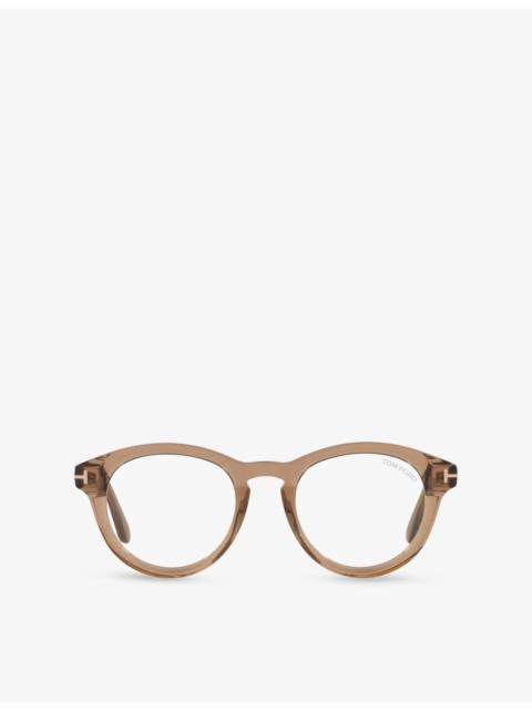 TOM FORD TR001853 Round-Frame Acetate Optical Glasses