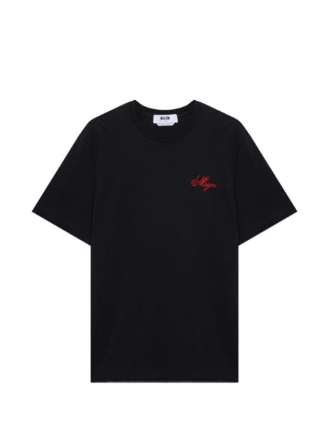 MSGM detail-embroidery T-shirt