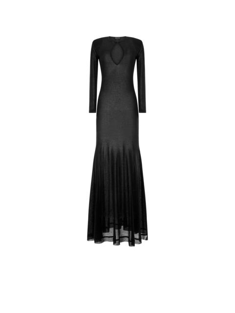 LUREX JERSEY KNIT EVENING DRESS