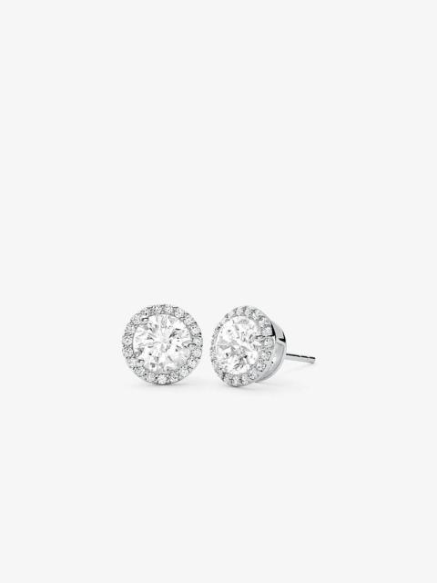 MICHAEL KORS Precious Metal-Plated Sterling Silver Pavé Large Stud Earrings