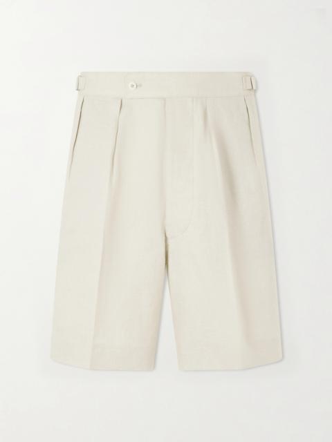 KAPTAIN SUNSHINE Gurkha Straight-Leg Linen and Silk-Blend Shorts