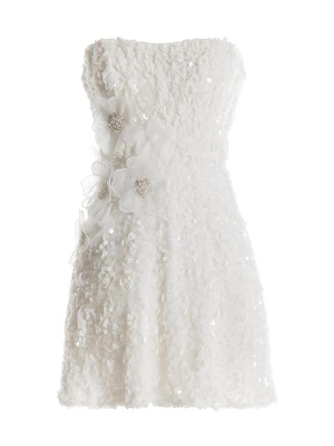 Dress The Population Women's Sasha Embellished Strapless Fit & Flare Minidress - White