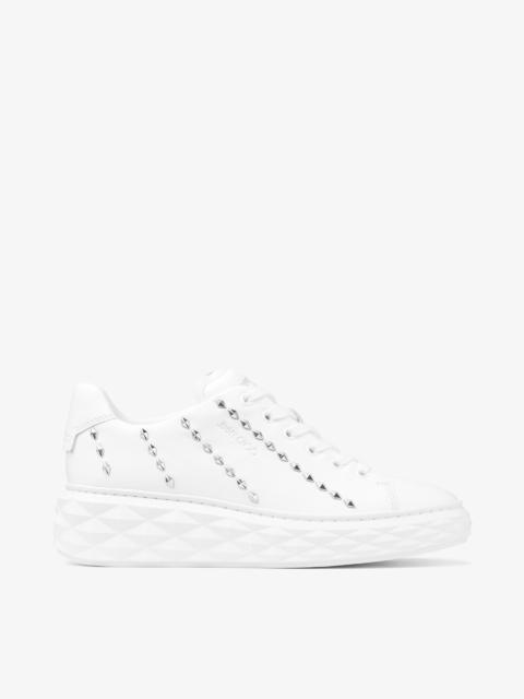 DIAMOND LIGHT MAXI/F  White Nappa Leather Low-Top Trainers with