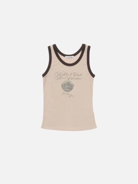 Acne Studios Ribbed tank top - Beige/black
