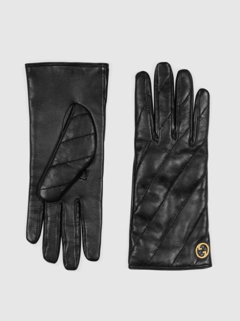 GUCCI Gucci Blondie leather gloves