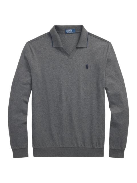 Polo Ralph Lauren Men's Textured Cotton Jersey Polo Shirt - Fortress Grey Heather