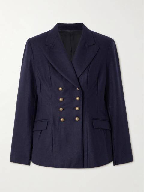 FORTELA Double-breasted Wool-felt Blazer