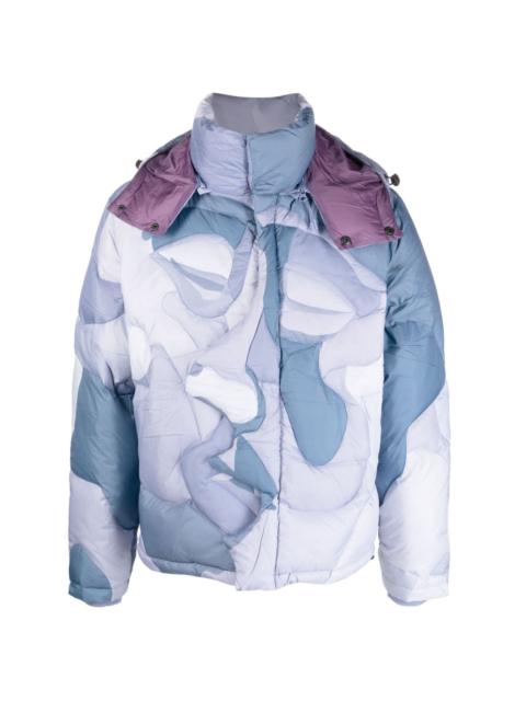 Kissing quilted padded jacket