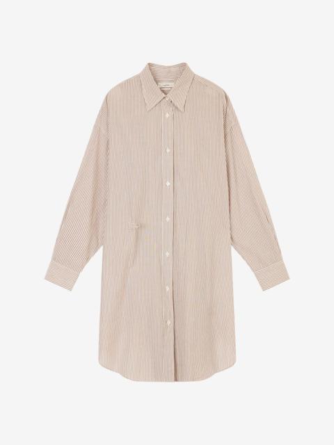 Isabel Marant Étoile SEEN STRIPED MIDI SHIRT-DRESS