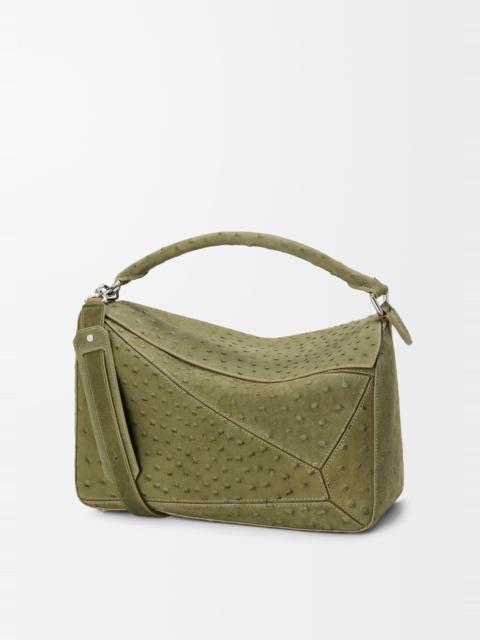 Loewe Large Puzzle bag in nubuck ostrich