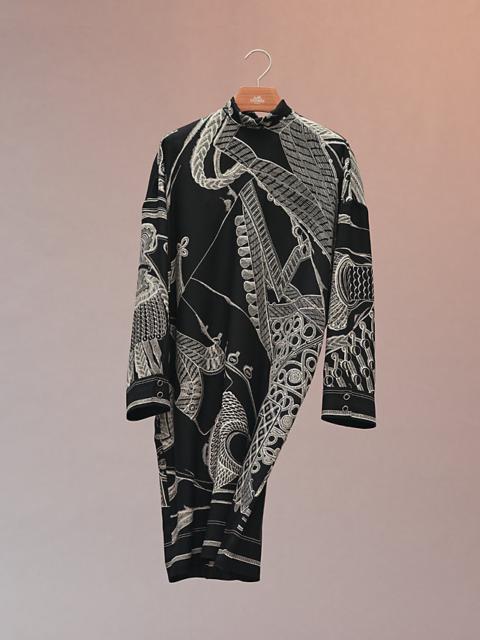 Hermès "Zouaves et Dragons Finesse" cocoon dress