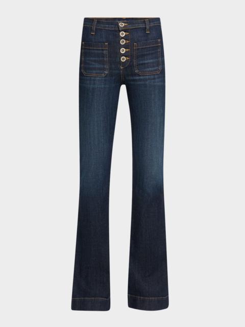 RAMY BROOK Cindy High-Rise Flare Stretch Denim Jeans