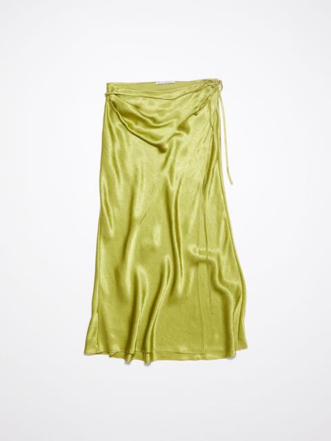 Acne Studios Satin wrap skirt - Light olive
