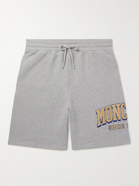 Moncler Straight-Leg Logo-Print Cotton-Jersey Drawstring Shorts