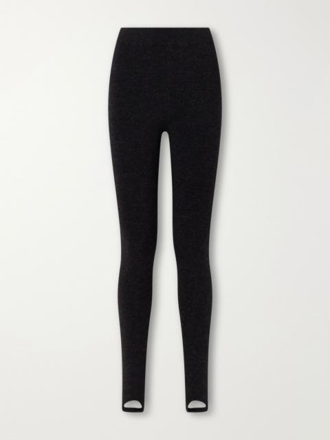 LAUREN MANOOGIAN Merino wool-blend stirrup leggings Black