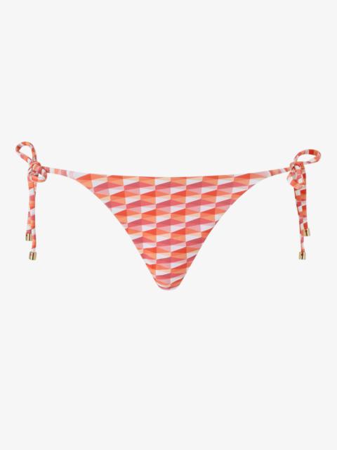 JIMMY CHOO Aubrie
Paprika/Candy Pink Diamond Print Recycled Nylon and Lycra Bikini Briefs