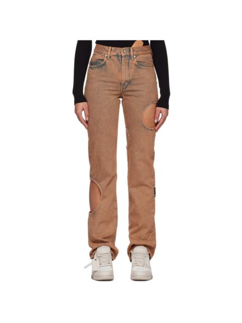 Off-White Orange Meteor Jeans
