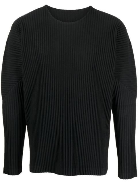 ISSEY MIYAKE long-sleeve plissé T-shirt