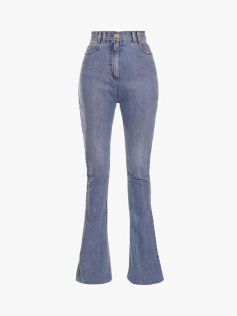 Balmain High waist denim bootcut jeans