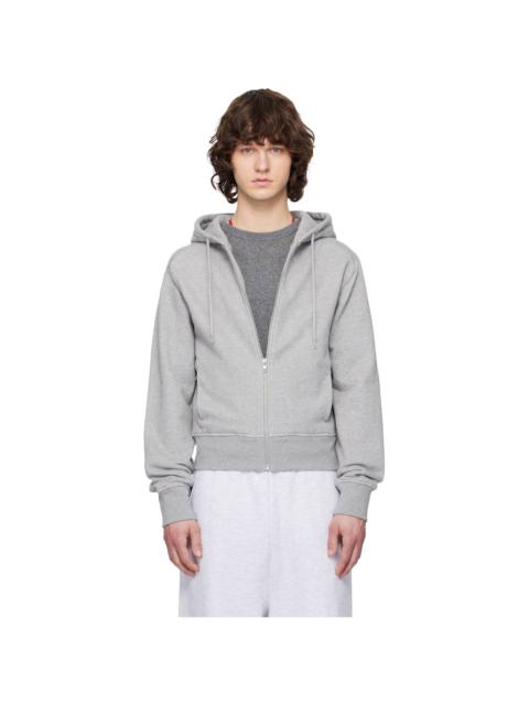 entire studios Gray Slim Zip Up Hoodie