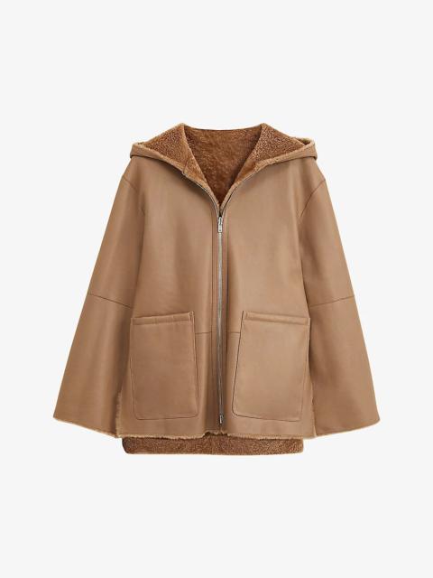 Cosser relaxed-fit reversible shearling and suede coat