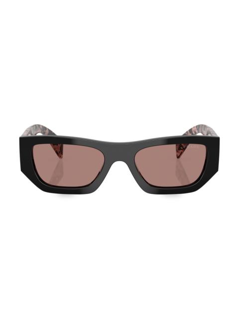 Prada Women's 53MM Pillow Sunglasses - Brownpinkhavana