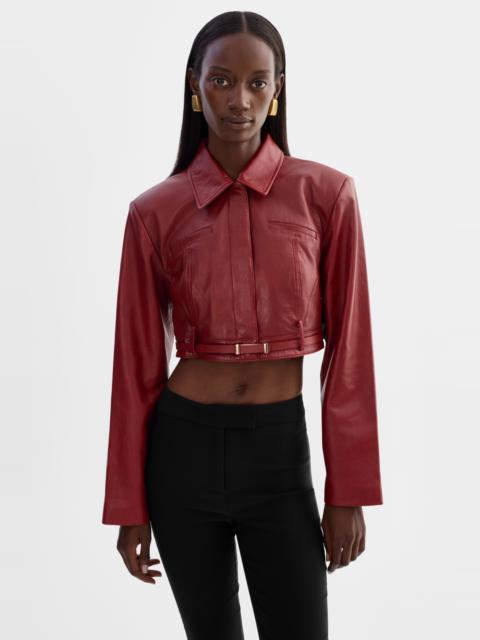 LAMARQUE GIA | Cropped Leather Jacket