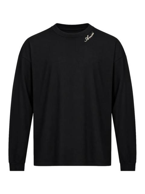 AMIRI Script Oversized Long Sleeve Tee "Black" AM426JR011 0002