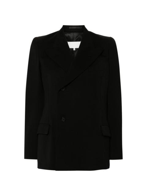 off-centre wool blazer