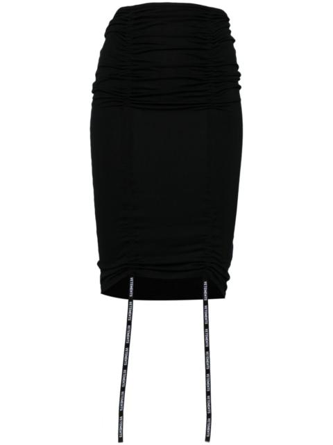 ruched pencil skirt