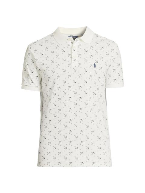 Polo Ralph Lauren Men's Anchor Stretch-Cotton Polo Shirt - White Ocean Anchors