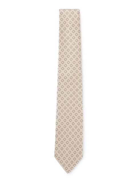 BOSS PATTERNED TIE IN ITALIAN-MADE SILK JACQUARD