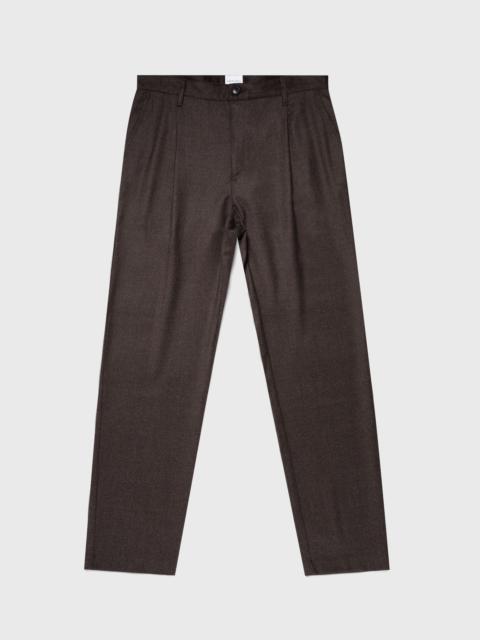 Pleated Wool Flannel Trouser