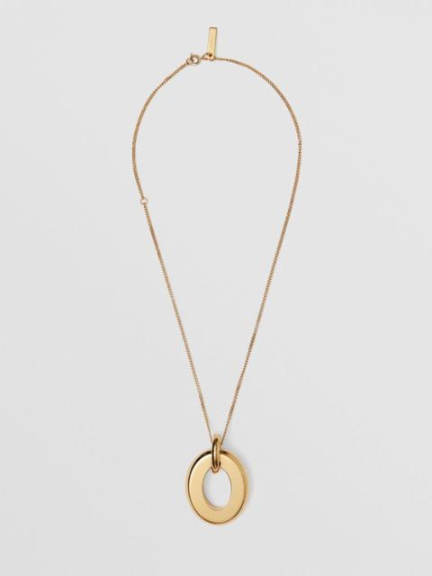 Burberry Gold-plated Cut-out Detail Necklace