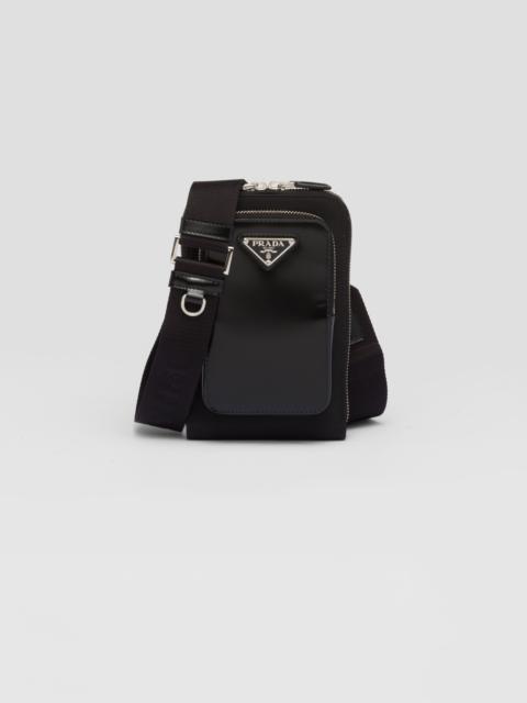 Prada Re-Nylon and brushed leather smartphone case