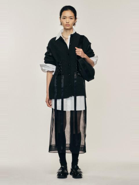 Simone Rocha Sculpted Ribbon Corset Cardigan