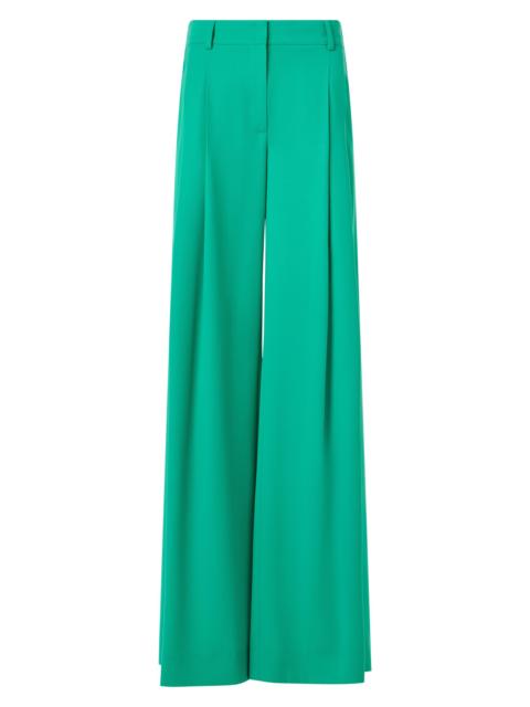 AKRIS Women's Cassie Wool Gabardine Wide-Leg Pants - Tourmaline
