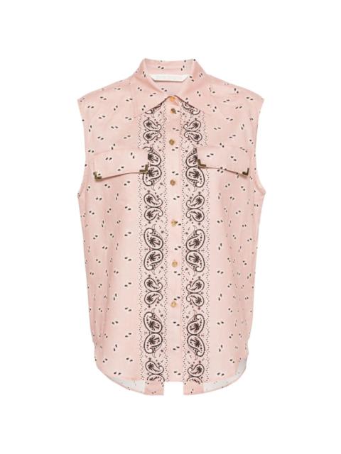 Palm Angels paisley-print sleeveless shirt
