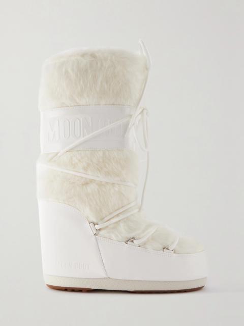 MOON BOOT Icon Faux Fur And Faux Leather Snow Boots