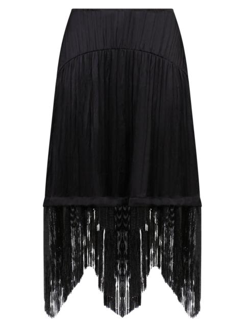 rabanne RUCHED ASYMMETRIC SKIRT | BLACK