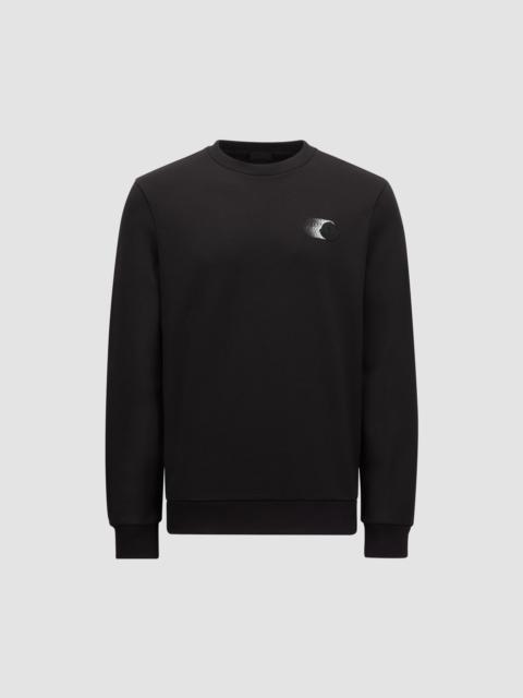 Faded Logo Motif Cotton Sweatshirt