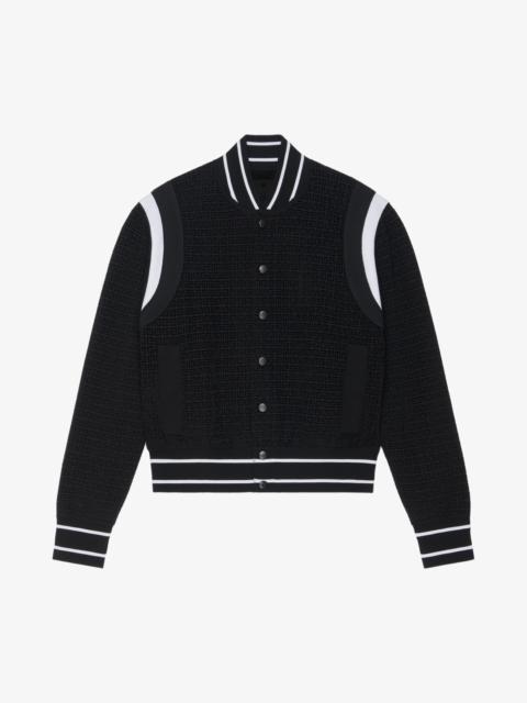 Givenchy VARSITY JACKET IN 4G KNIT WITH VELVET EFFECT