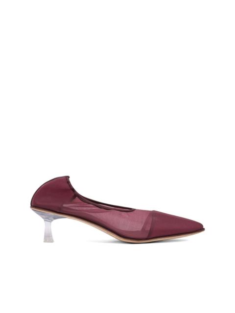 Studio Amelia 50mm kitten-heel mesh pumps