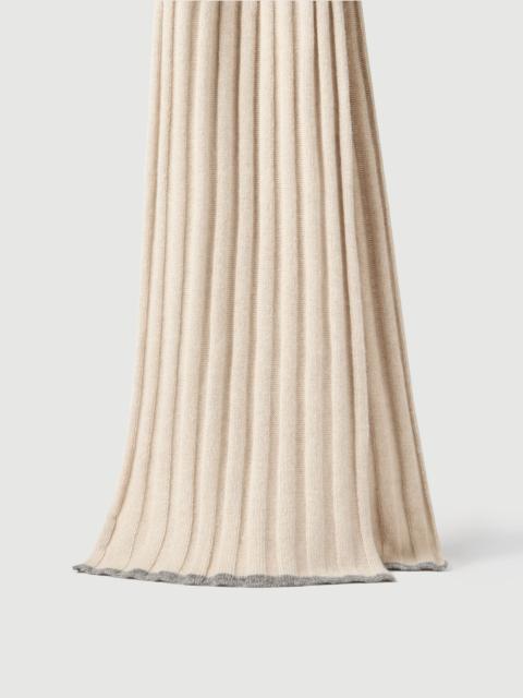 Brunello Cucinelli Cashmere rib knit scarf