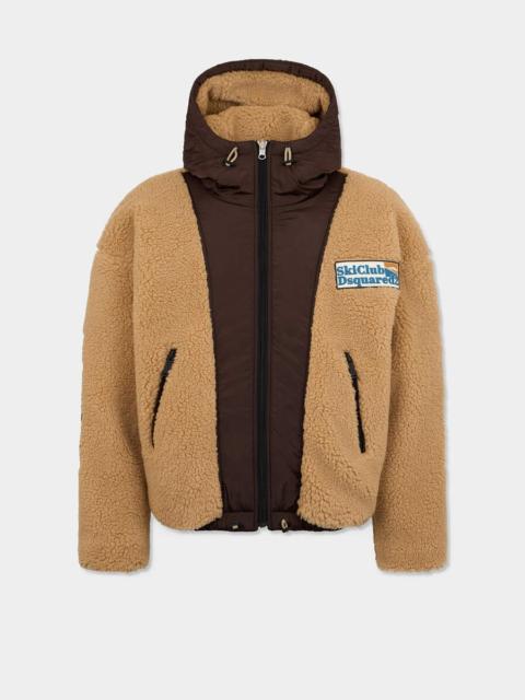 DSQUARED2 REVERSIBLE HOODED TEDDY JACKET