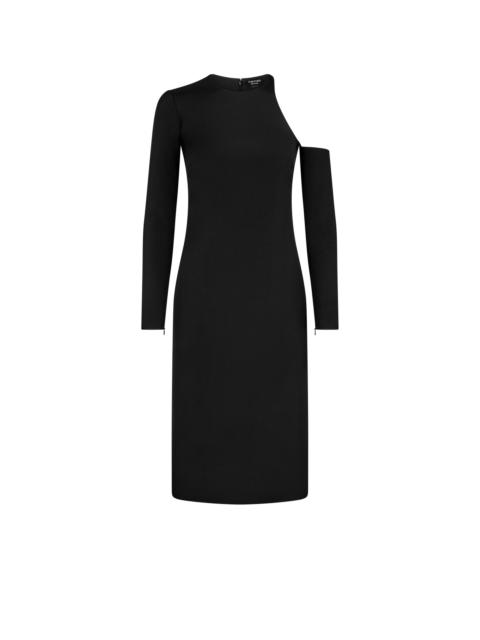 TOM FORD CADY SILK MAROCAINE ASYMMETRIC DRESS